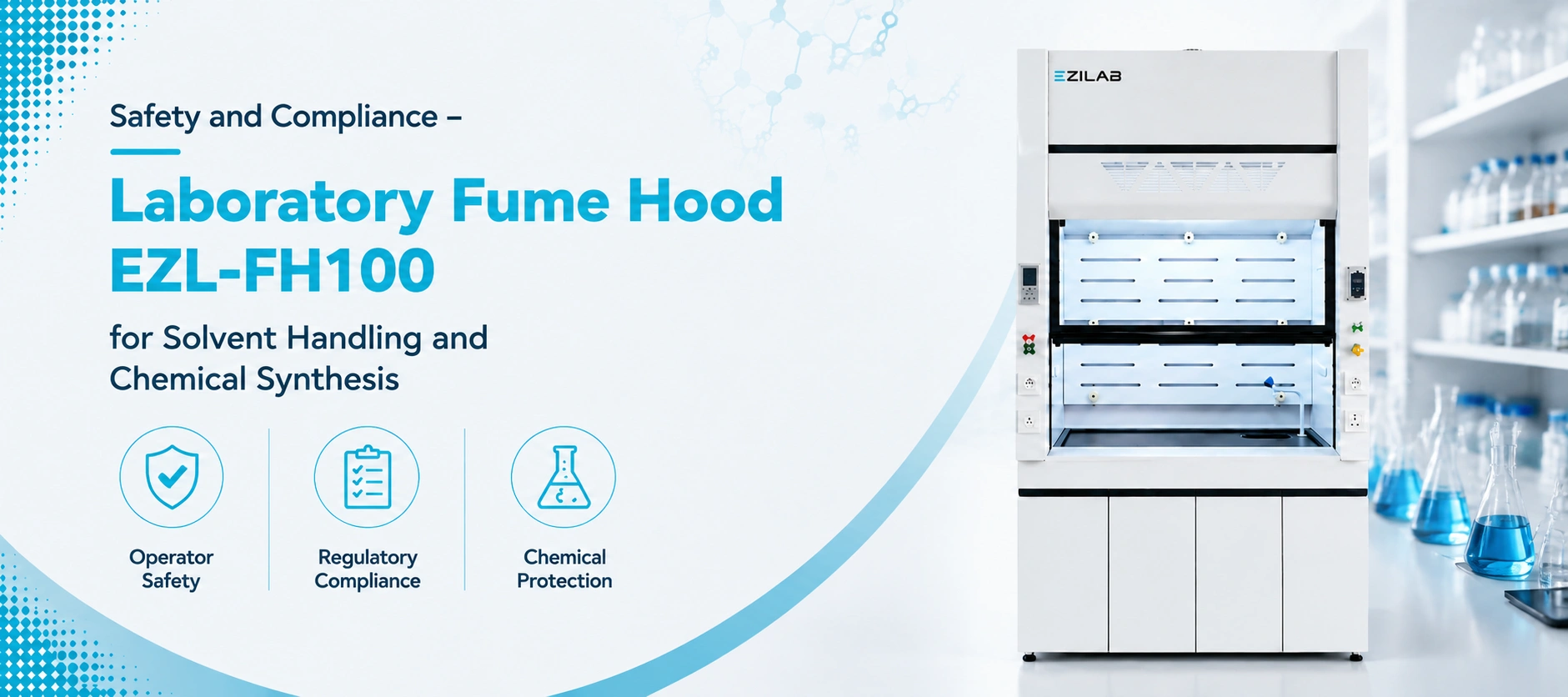Safety and Compliance Laboratory Fume Hood for Solvent Handling and Chemical Synthesis