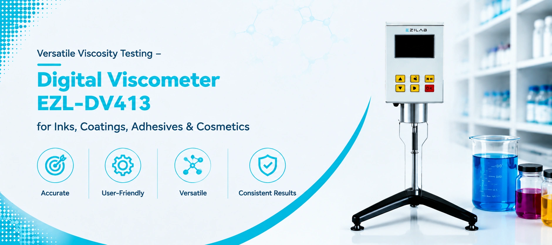 Versatile Viscosity Testing with Digital Viscometer EZL DV413