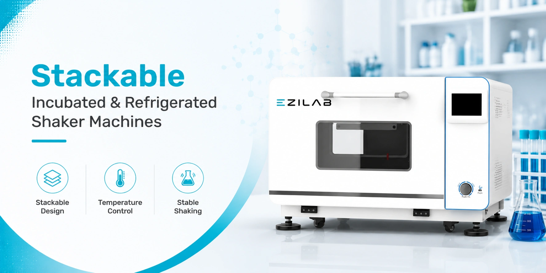 Incubation and Agitation Stackable Design with Wide Range Shaking Speed
