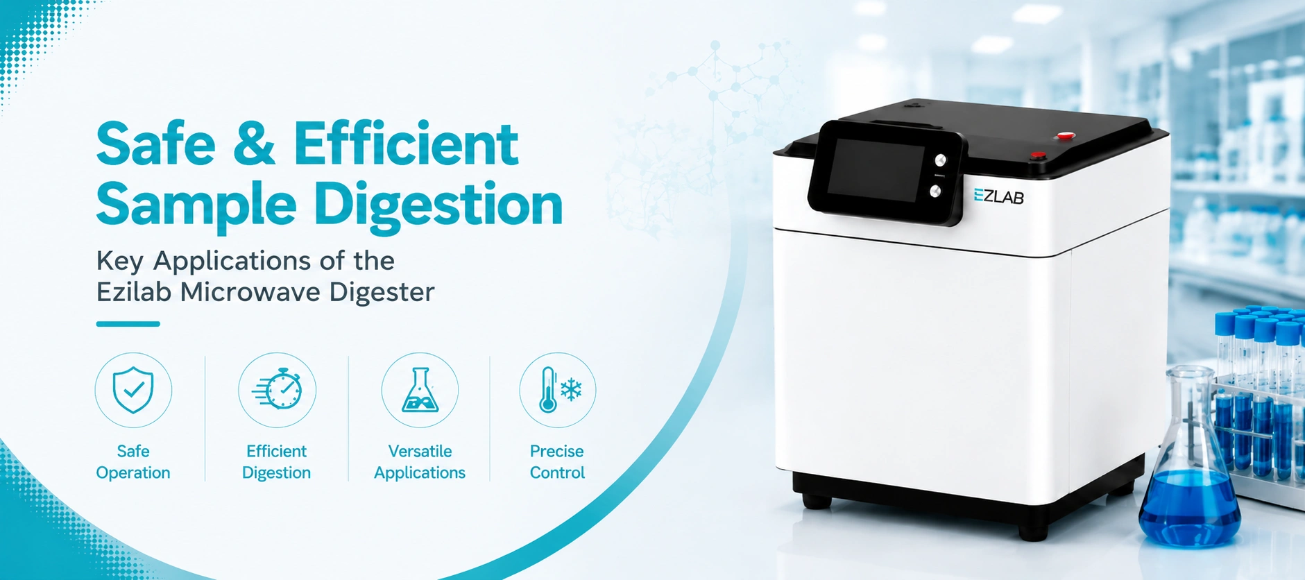 Ezilab Microwave Digester Applications Environmental Food and Pharmaceutical Testing