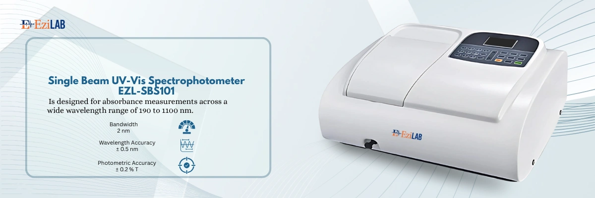 Single Beam UV-Vis Spectrophotometer EZL-SBS101 | Bandwidth 2nm | wavelength accuracy 0.5nm 